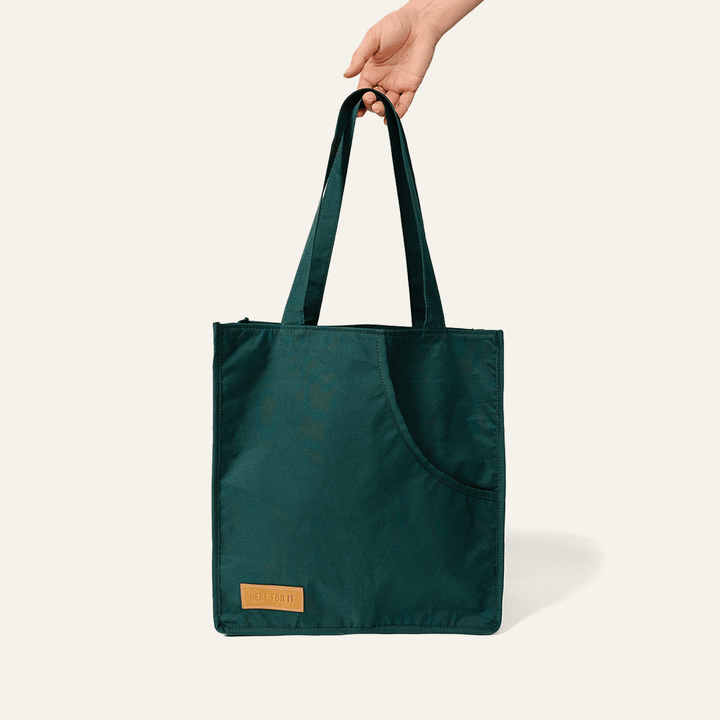 "Here for It" Green Tote Bag by Carry 117