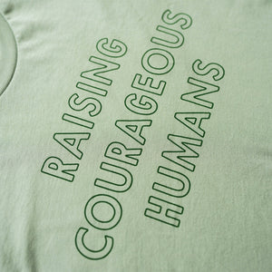 Raising Courageous Humans Outline T-Shirt