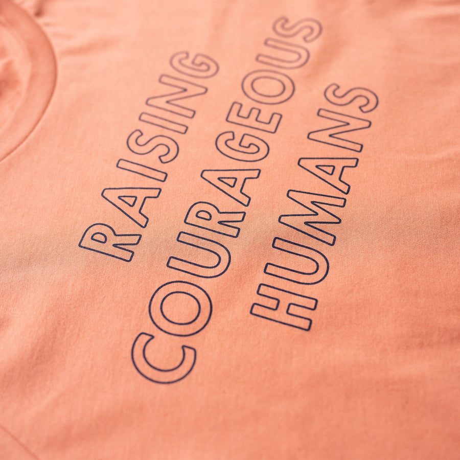 Raising Courageous Humans Outline Long Sleeve T-Shirt
