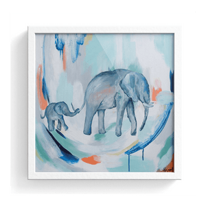 Mom And Elephant Print