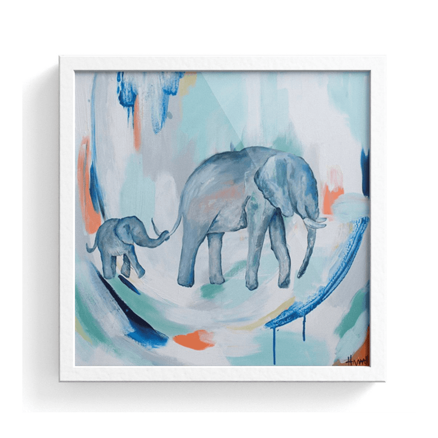 Mom And Elephant Print